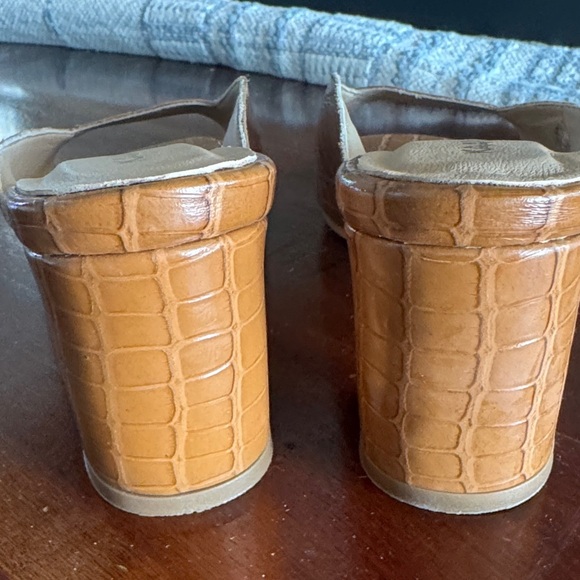 KAANAS Brown Croc-Embossed Sandals/Mules - Sz 6 - Picture 4 of 5